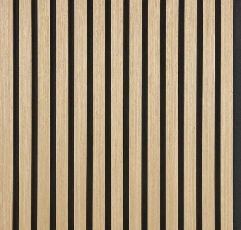 Painéis que imitam madeira com dimensões de 270 × 110 cm